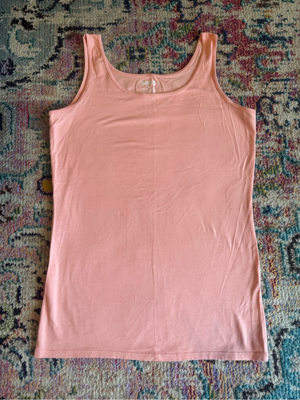 Duluth Trading Co Peach Scoop Neck Tank Top